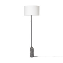 Gubi Gravity Floor Lamp Grey Marble White
