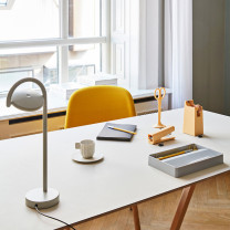 HAY Marselis LED Table Lamp Ash Grey in Office