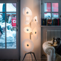 White Foscarini Orbital Floor Lamp