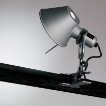 Artemide Tolomeo Pinza Light with clip-on Standard Aluminium