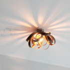 Tom Raffield Skipper Ceiling Light Small Walnut in Situ
