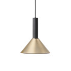 Ferm Living Collect Brass Pendant Cone High Black