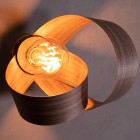 Tom Raffield Verso Wall Light Walnut on Wall