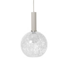Ferm Living Collect High Socket Pendant Glass Sphere Grey Casca