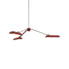Bert Frank Rinato LED Chandelier 3 Satin Nickel Red