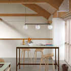 Muuto Rime Rail Lamp - Black over kitchen counter