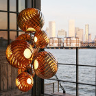 Tom Dixon Whirl Floor Chandelier Gold - by Window