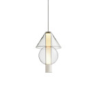 Marset Fragile 16 LED Pendant White - Cone and Sphere