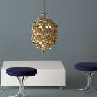 Verpan Spiral SP01 Pendant Gold Above Table