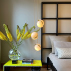 Lee Broom Mini Crescent 3 Piece Chandelier in Bedroom