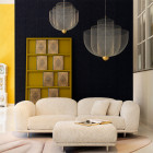 Moooi Meshmatics Chandeliers Above Sofa