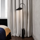 Ferm Living Arum Floor Lamp Black Beside Bed