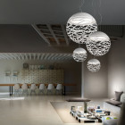 Lodes Kelly Sphere Pendant Matte White in Living Room