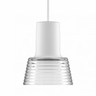 Zero Compose Pendant with Glass Shade White Clear