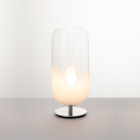 Artemide Gople Table Lamp White with Silver Base