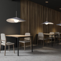 Pablo Bola Felt LED Pendant in Dining Room