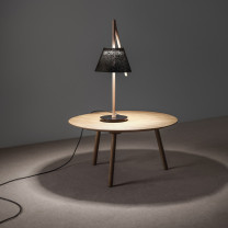 Black a-emotional light Cambo Table Lamp on table