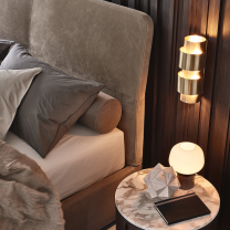 CTO Lighting Ring Wall Light - Bedside brass Close Up 