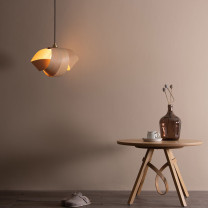 Tom Raffield Shore Pendant Ash in Living Room