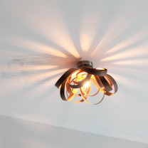 Tom Raffield Skipper Ceiling Light Small Walnut in Situ