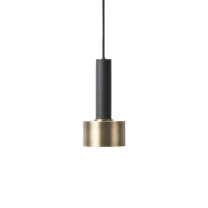 Ferm Living Collect Brass Pendant Disc High Black