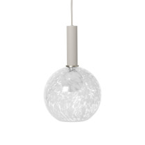 Ferm Living Collect High Socket Pendant Glass Sphere Grey Casca