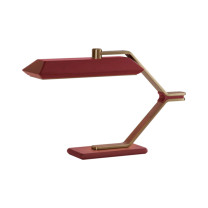 Bert Frank Rinato LED Table Lamp Antique Brass Red