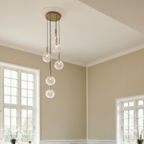 Brass/Clear Nuura Miira 6 Large Suspension