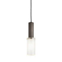 J. Adams Flume 80 Pendant Bronze - Frosted Glass
