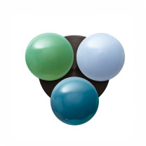 SkLO Dot 3x Wall/Ceiling Light - Pastel Green/ Oyster/ New Blue/ Dark Oxidised