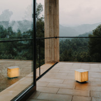 Santa & Cole Shiro Portable Lamp on Patio