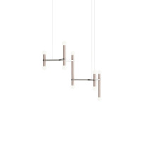 Hollis + Morris Molecule Chandelier - 2Y, White Oak/Stainless Steel
