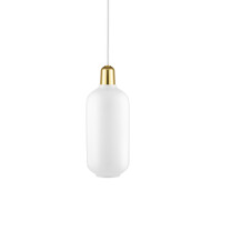 Normann Copenhagen Amp Pendant - Large, White/Brass