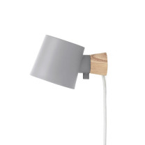 Normann Copenhagen Rise Wall Light Grey Cable and Plug