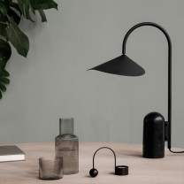 Ferm Living Arum Table Lamp Black on Table