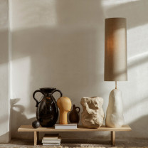 Ferm Living Hebe Large Lamp - Off-white/ Sand on Table