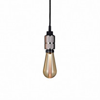 Buster + Punch Hooked 1.0 Nude Pendant - Steel with Gold Bulb