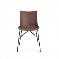 Kartell Smart Wood P/Wood Chair Slatted Ash Dark Wood Black