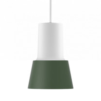 Zero Compose Pendant with Metal Shade Small White Green