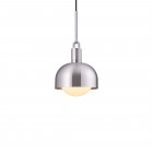 Buster + Punch Forked Shade + Globe Pendant Medium Opal Glass Steel Shade
