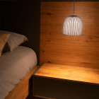 a-emotional light Onn Pendant beside bed