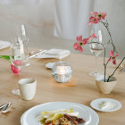 Bocci 14p Portable Lamp clear on dining table