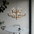 Luceplan J-us Pendant Configuration G in Satin Gold