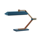 Bert Frank Rinato LED Table Lamp Antique Brass Blue