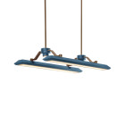 Bert Frank Rinato LED Linear Pendant Antique Brass Blue