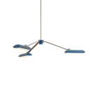Bert Frank Rinato LED Chandelier 3 Satin Nickel Blue