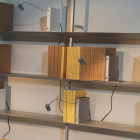 Santa & Cole Bib Luz Table Lamp Lifestyle Bookshelf 5