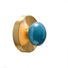 SkLO Dot 1x Wall Light - New Blue/ Brushed Brass