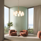 Northern Dahl Chandelier in Sitting Room