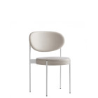 Verpan Series 430 Chair - White Leather White Frame